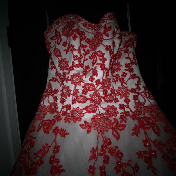 Tiffany Designs Timeless Red Ball Gown - Picture 4 of 6